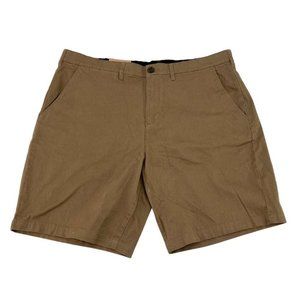 JACHS New York | Men's Flat Front Shorts | Khaki | Size 38